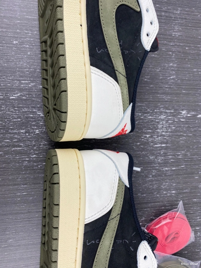 Bmlin Travis Scott Jordan 1 Low x WMNS OG DZ4137-106 Olive Air 0727